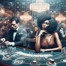 Meja blackjack live dealer di studio moskov dengan multi-kamera